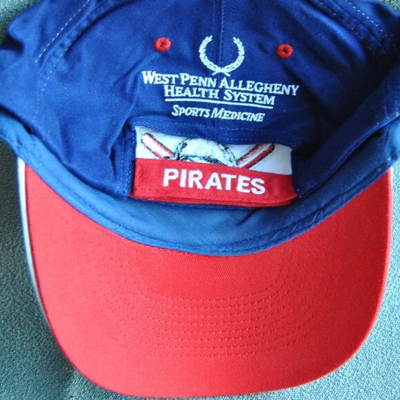 Pittsburgh Pirate Patriotic Red, White, & Blue Hat w/ Adjustable Velcro Hat - Picture 6 of 6
